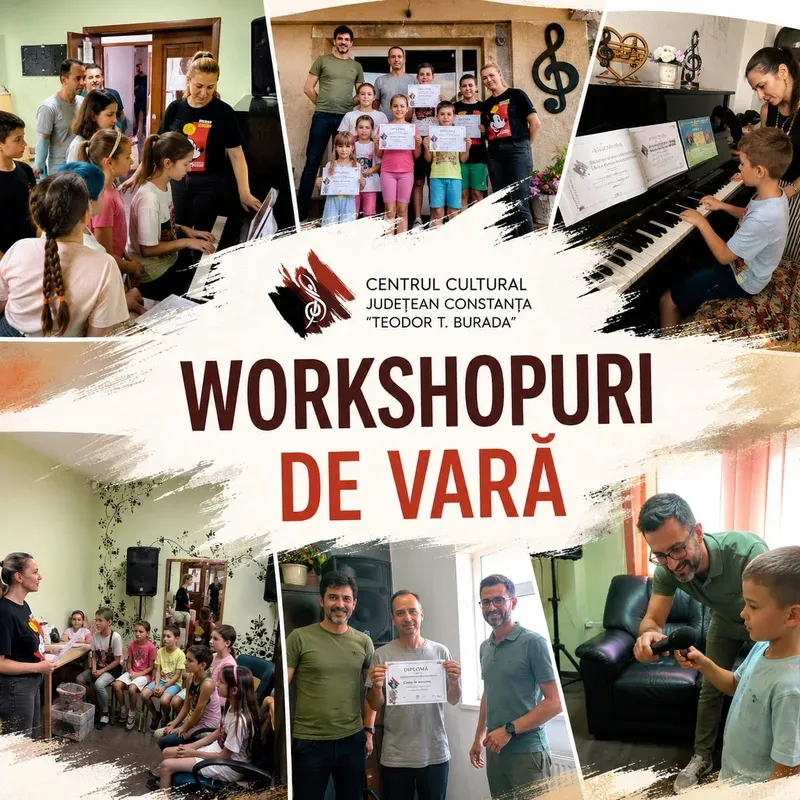 Creativitate fără limite: workshopuri gratuite de vară la Centrul Cultural Județean „Teodor T. Burada”