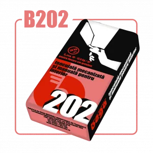Tencuială mecanizată și manuală pentru interior B202, 30 kg