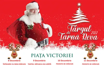 La Târgul de Iarnă de la Deva, copiii sunt așteptați la întâlnirea cu  Moș Crăciun!