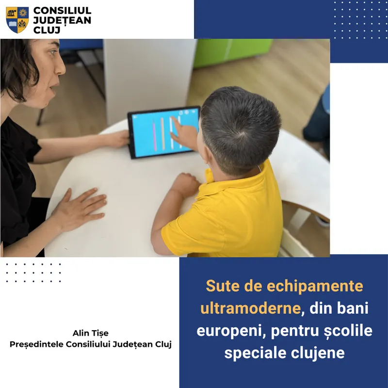 Sute de echipamente ultramoderne, din bani europeni, pentru școlile speciale clujene