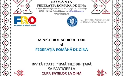 FEDERAȚIA ROMÂNĂ DE OINĂ împreună cu MINISTERUL AGRICULTURII și DEZVOLTĂRII RURALE organizează CUPA SATELOR LA OINĂ, Ediția 2022