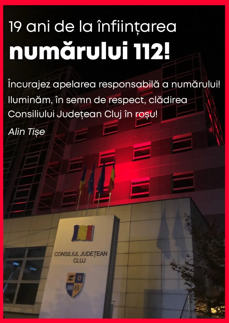 Ziua Europeană a Numărului de Urgență 112, marcată de Consiliul Județean Cluj