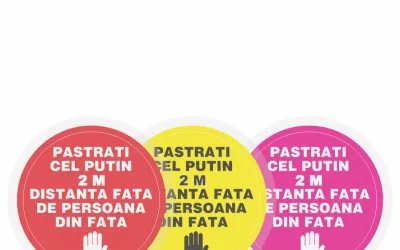STICKER AUTOCOLANT PODEA PASTRATI DISTANTA ROTUND, 30 cm