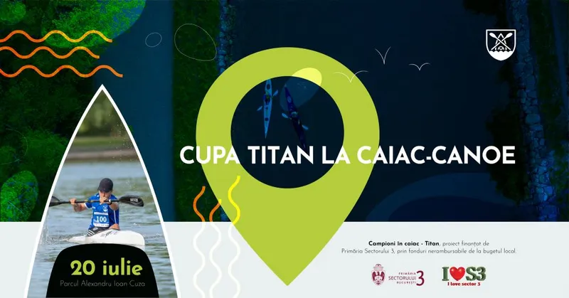 În caiac-canoe pe lacul Titan  Fii unul dintre campionii Cupei Tita!