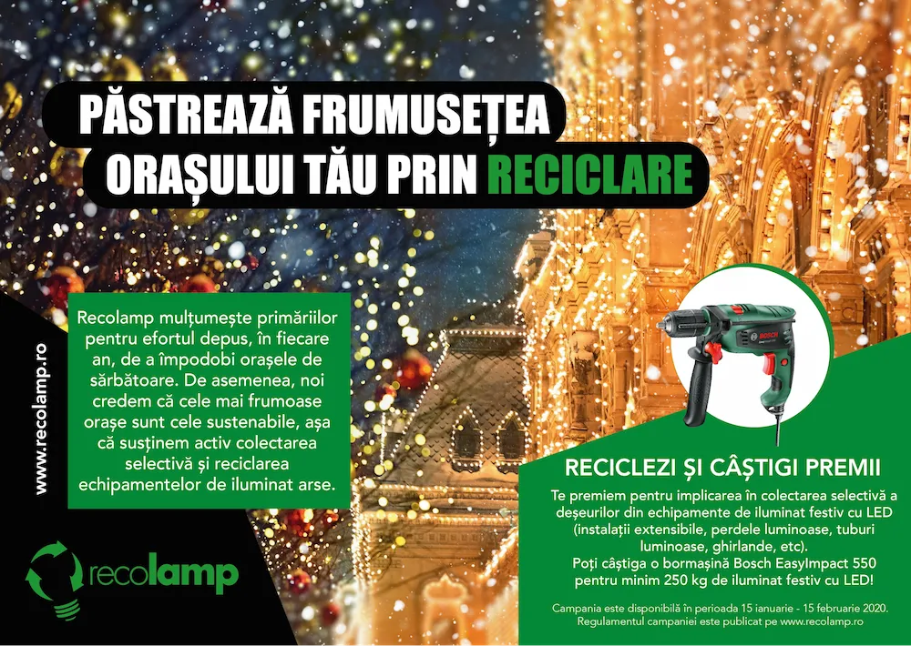 Campanie de colectare selectiva a iluminatului festiv cu LED