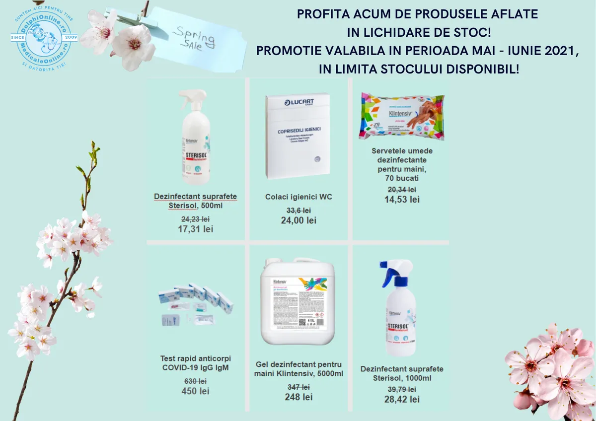Lichidare stoc - PROMOTIE MAI - IUNIE 2021!