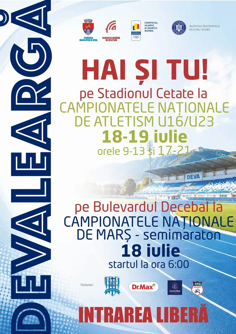 Închideri de circulație în Deva pentru Campionatul Național de Marș Semimaraton (17–18 iulie 2026)