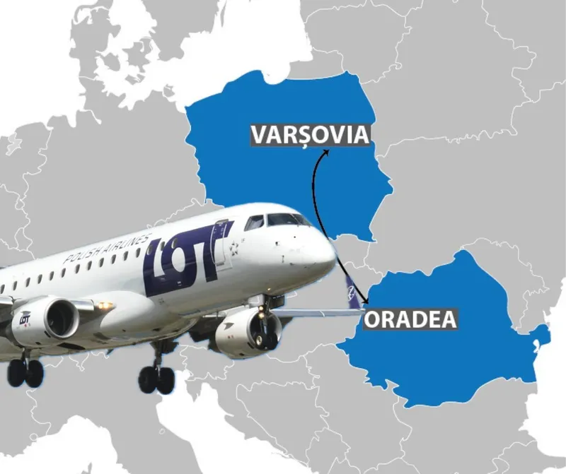 LOT va opera zborurile Oradea - Varșovia