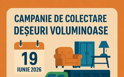 Colectare gratuită a deșeurilor voluminoase în Deva — 19 iunie 2026