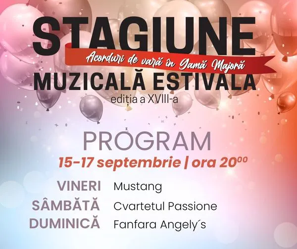 „Stagiunea estivală muzicală” a ajuns la final!  Vino la ultimele trei concerte din Parcul Al. I. Cuza