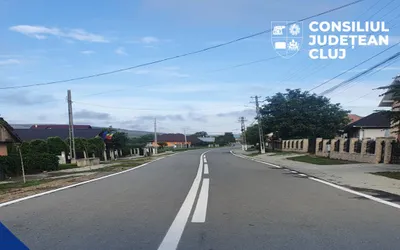 COMUNICAT DE PRESĂ  Consiliul Județean Cluj a finalizat lucrările de modernizare a drumului județean 161C Iclod – Aluniș – Corneni