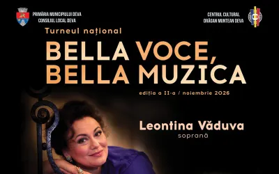 Leontina Văduva și Cătălin Răducanu susțin recital gratuit la Deva — 15 noiembrie 2026