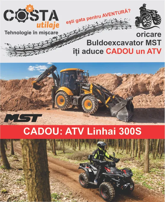 Buldoexcavatoarele MST îți aduc cadou un ATV