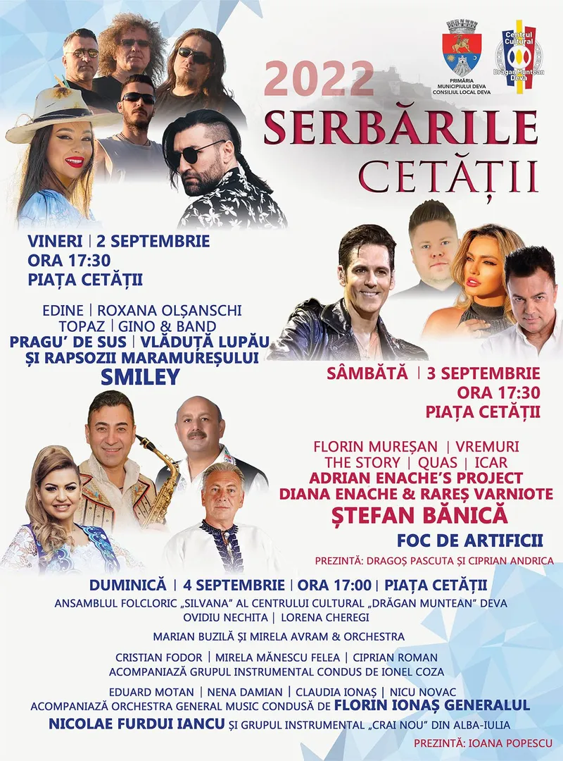 ,,Serbările Cetății 2022” – Restricţii de circulaţie în municipiul Deva