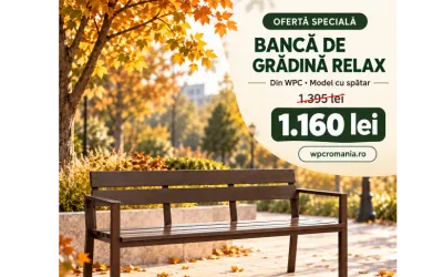 Bucură-te de zilele de toamnă în confort deplin cu Banca de Grădină RELAX! 🍂