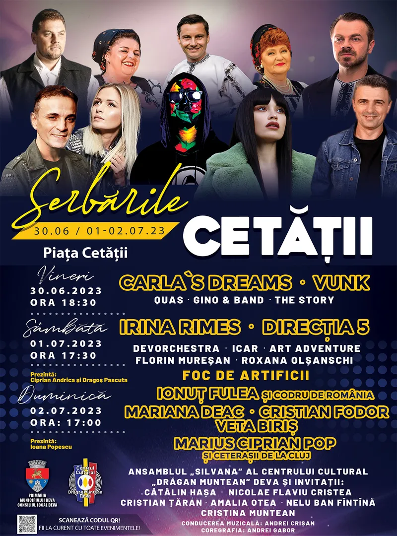 Serbările Cetății Deva 2023 – trei zile de spectacol și distracție!