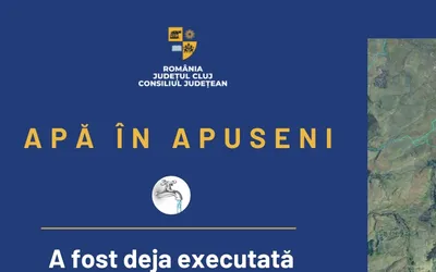 APĂ ÎN APUSENI - A fost deja executată peste jumătate din rețeaua de apă care va alimenta zona de munte a județului