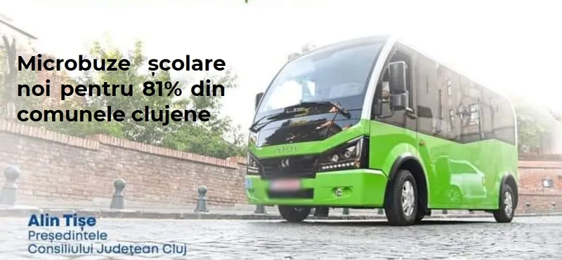 Microbuze școlare noi pentru 81% din comunele clujene