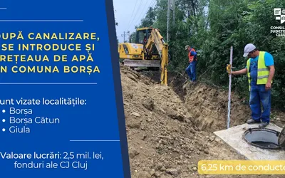 După canalizare, se introduce și rețeaua de apă în comuna Borșa