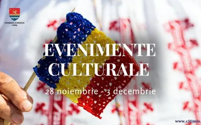 Calendarul săptămânal al evenimentelor culturale în organizarea instituțiilor CJ Timiș