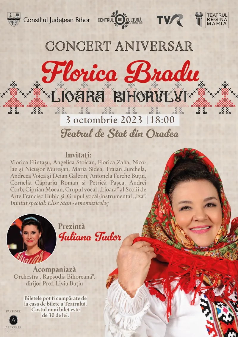 Concert aniversar dedicat artistei bihorence Florica Bradu