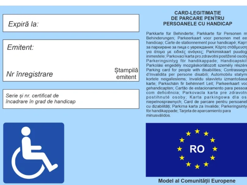 Legitimatii parcare pentru persoane cu handicap model 2023