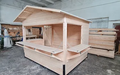 Casuta pentru targ 3,00×2,40 m din lemn pliabila