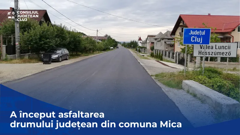 Comunicat de presă | Consiliul Județean Cluj a demarat asfaltarea drumului