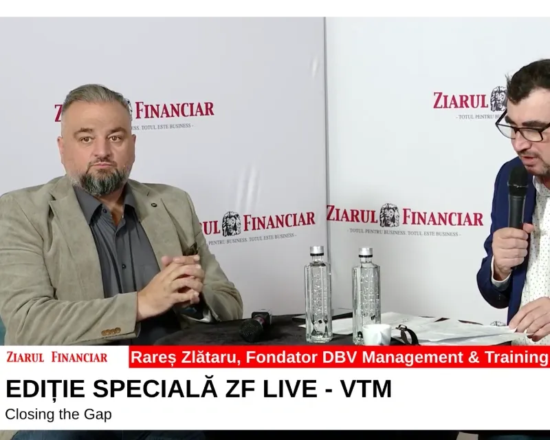 Rareș Zlătaru, fondator DBV Management & Training, la ZF Live: De ce antreprenorii și managerii au nevoie de cifre, leadership și educație pentru decizii mai bune