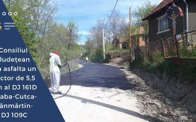 Consiliul Județean va asfalta un sector de 5,5 kilometri al DJ 161D Ceaba - Cutca - Sânmărtin - DJ 109C