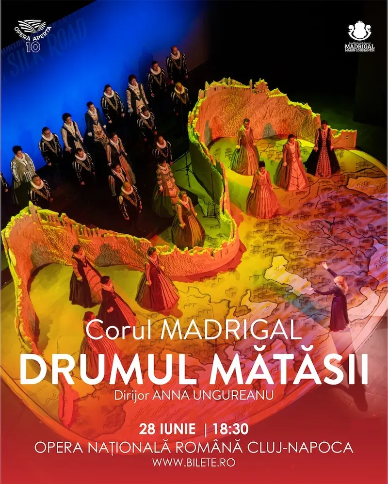Madrigal — „Drumul Mătăsii” încheie Festivalul Opera Aperta la Cluj‑Napoca, 28 iunie 2026
