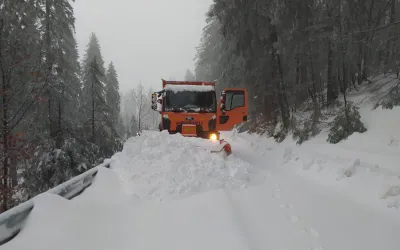 Prima ninsoare în zona montană a județului Bihor