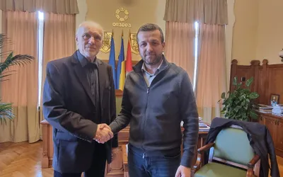 Maestrul dirijor Ács János, în vizită la primarul Oradiei, Florin  Birta