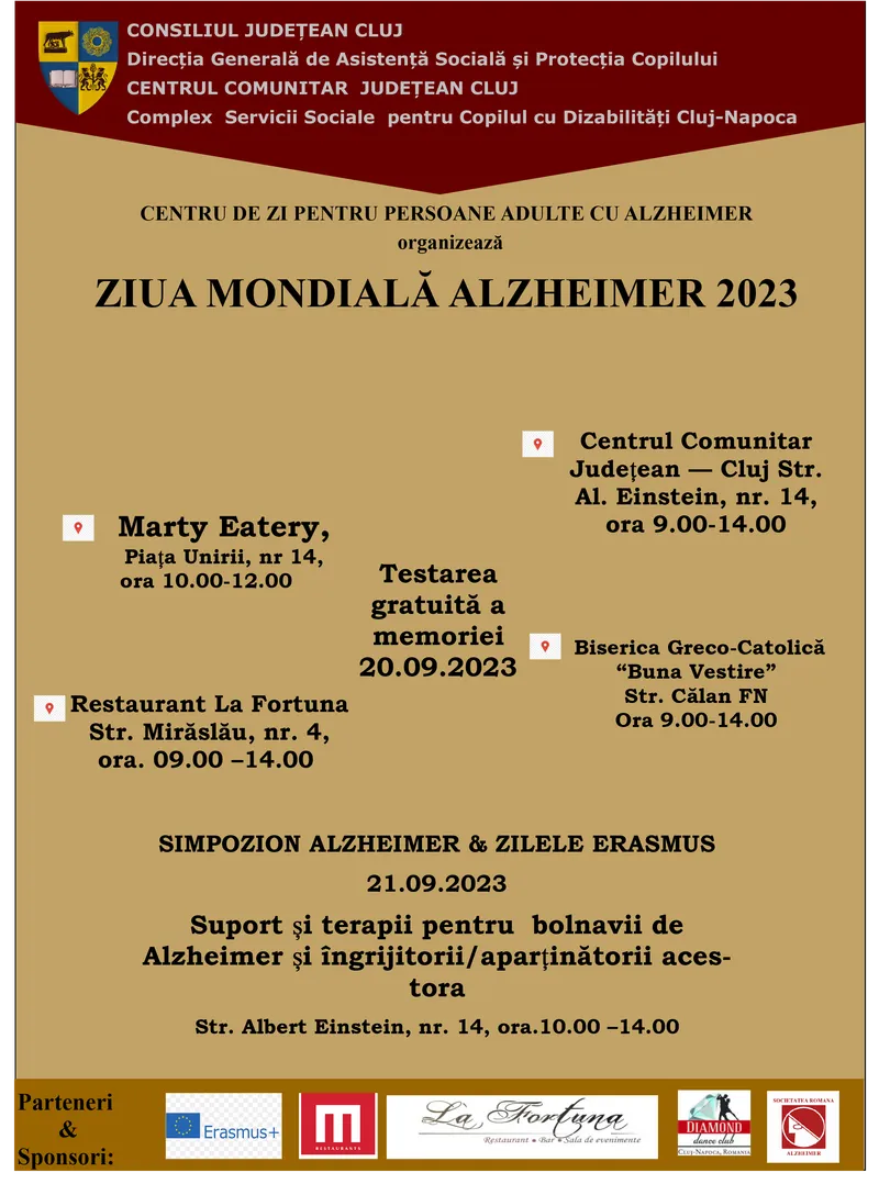 Ziua Internațională Alzheimer marcată la Cluj