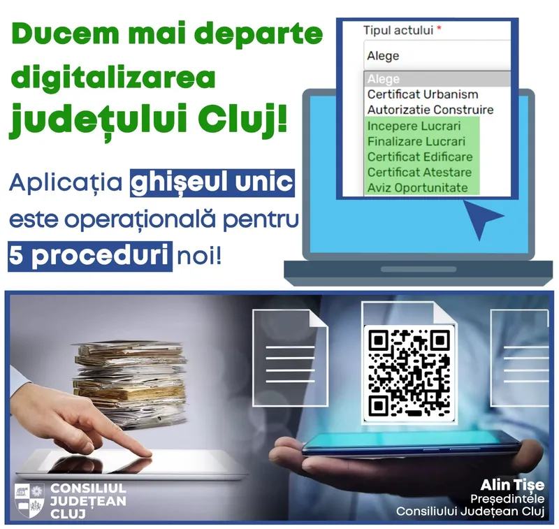 Noi facilități disponibile în aplicația „Ghișeu Unic”
