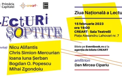 „Lecturi Șoptite”, un performance pro lectură, cu autori, de Ziua Națională a Lecturii