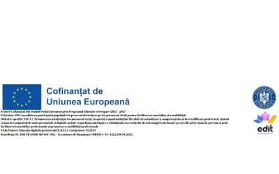 Cursuri de formare pentru dezvoltarea competențelor digitale, derulate în luna august 2026 în cadrul proiectului „Educație digitală pentru toți (E.D.I.T.)”