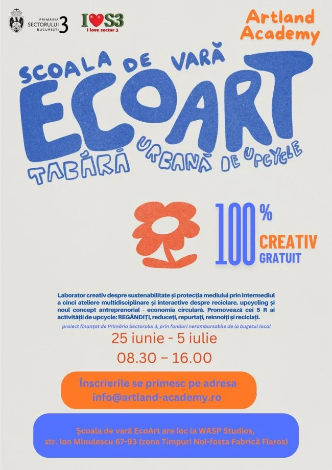 Ești în vacanță? Vino la EcoArt,  o tabără urbană de reciclare creativă!