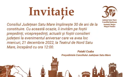 30 de ani de la constituirea Consiliului Județean Satu Mare