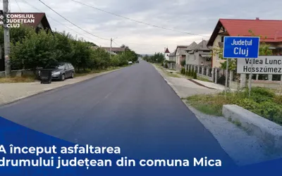 Comunicat de presă | Consiliul Județean Cluj a demarat asfaltarea drumului