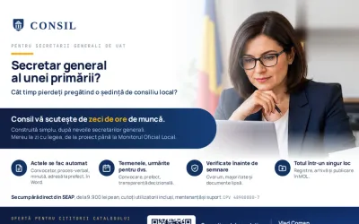 Prima lună gratuită la Consil, platforma pentru ședințele de consiliu local, cu codul GHID26
