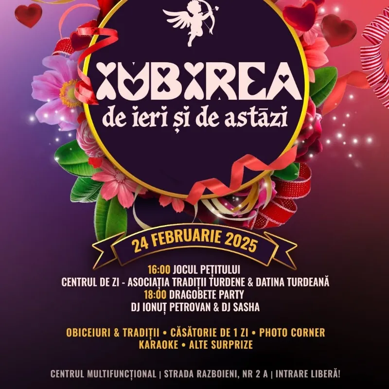 Programul evenimentului de Dragobete la Centrul Multifuncțional Turda