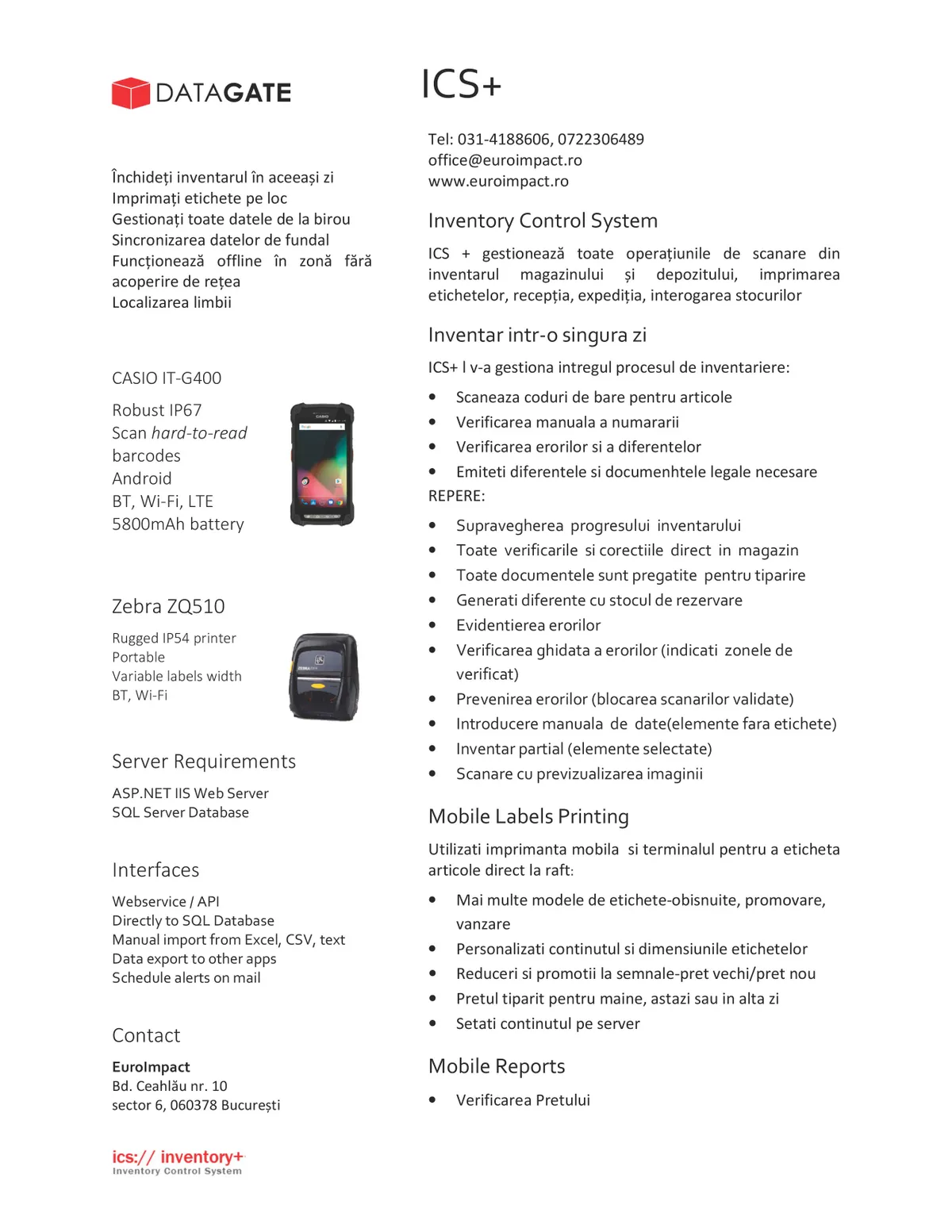 Solutie Software si Hardware Inventory Control System by EUROIMPACT