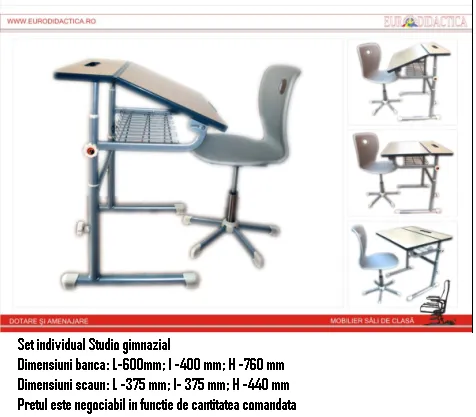 Mobilier scolar individual