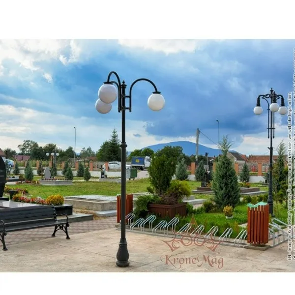 Stalp Iluminat Parc Metalic cu Fonta UNIO-M87-CS3
