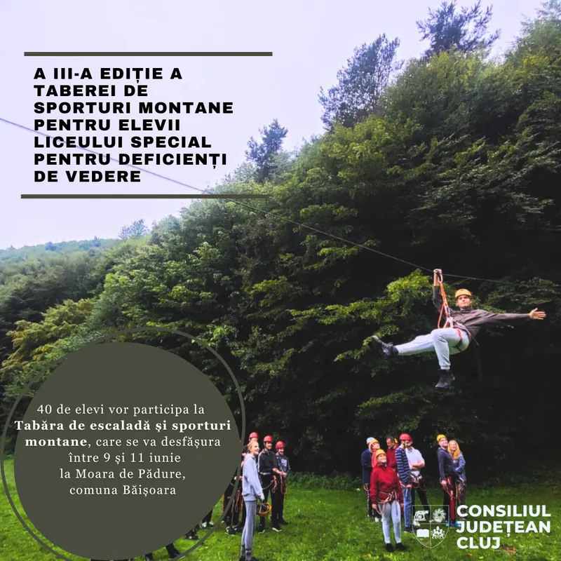 A III-a ediție a taberei de sporturi montane pentru elevii Liceului Special pentru Deficienți de Vedere