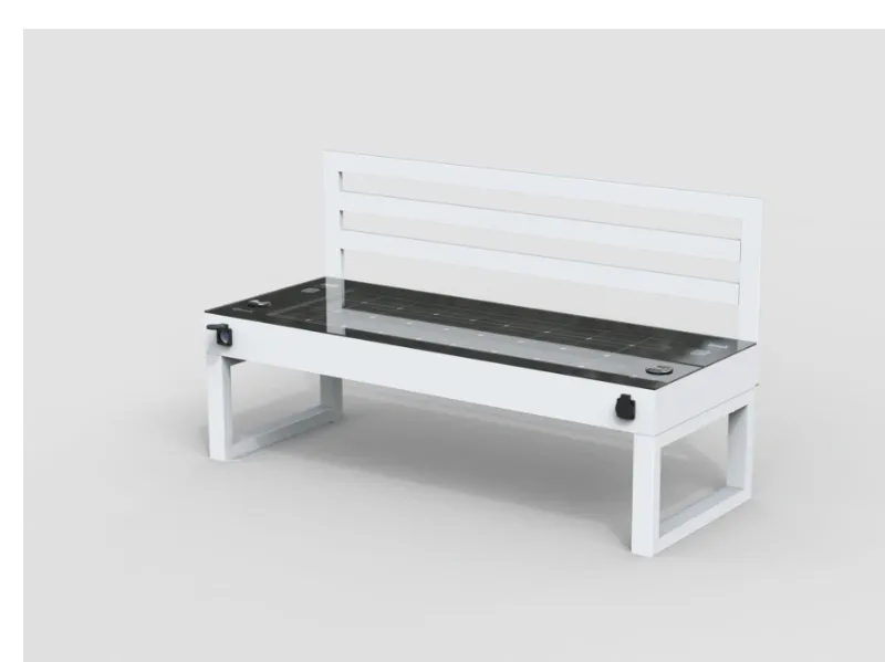 Banca Inteligenta cu sezut din panou fotovoltaic si spatar