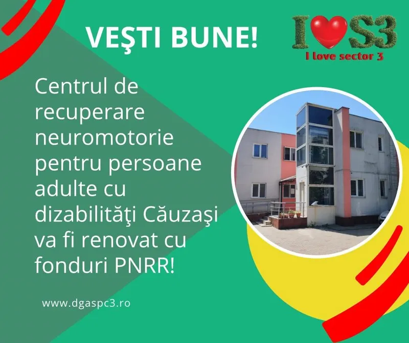 Investiție aprobată în Sectorul 3!  Centrul Căuzași va fi modernizat cu finanțare nerambursabilă PNRR