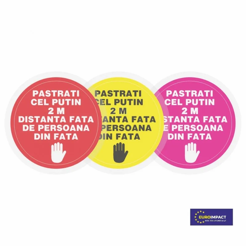 STICKER AUTOCOLANT PODEA PASTRATI DISTANTA ROTUND, 30 cm