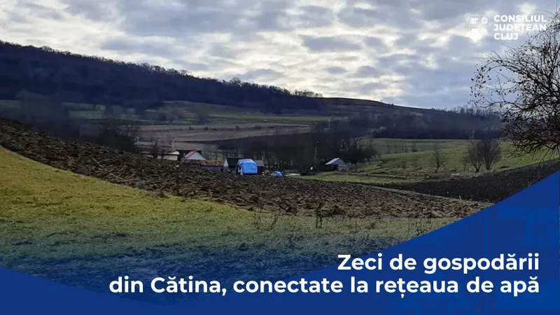 Zeci de gospodării din Cătina, conectate la rețeaua de apă